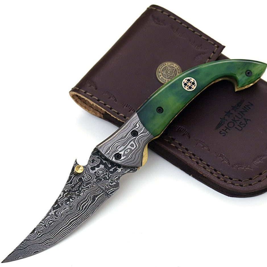 Elegant Damascus Pocket Knives for Collectors and EDC Enthusiasts - Shokunin USA