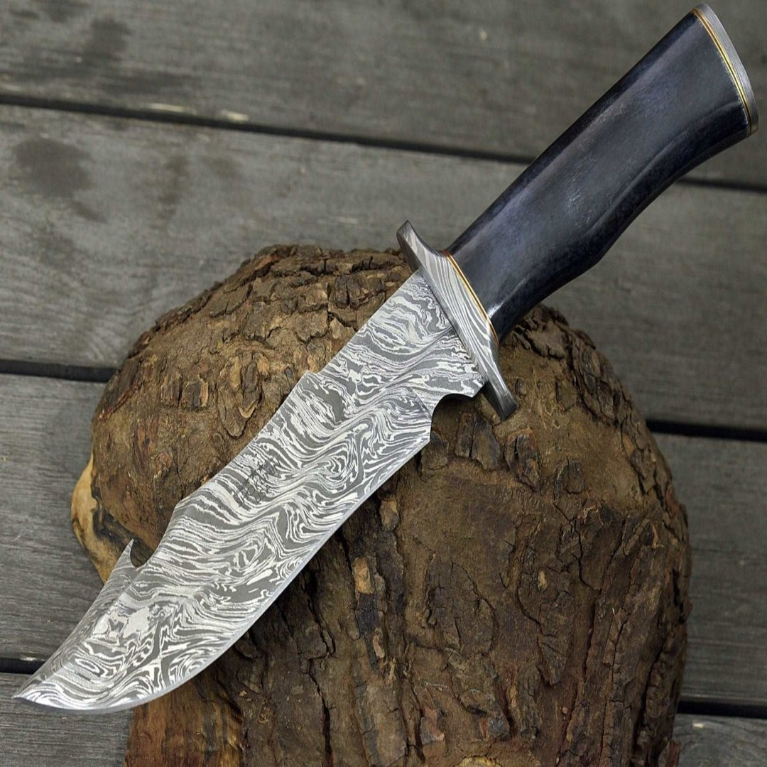 Explore Unique Custom Damascus Bowie Knives for Outdoors - Shokunin USA