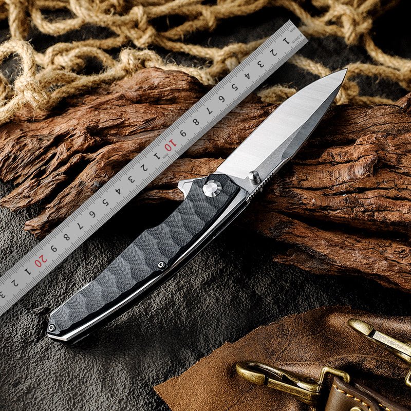 High Carbon Steel Pocket Knives – Venture D2 High Carbon Stainless Tool Steel Pocket Knife with Clip & G10 Handle – Shokunin USA