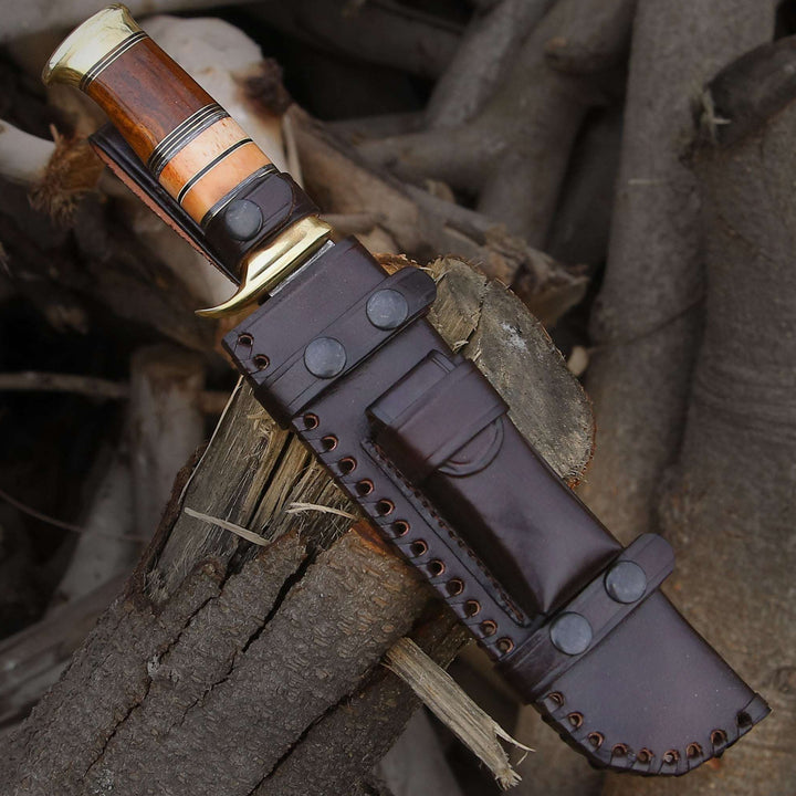 Skywalker Bowie Knife with Bone &amp; Wood Composite Handle