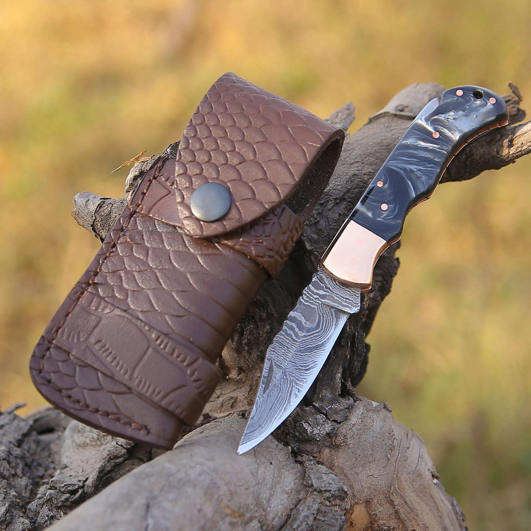 Hand Forged Pocket Knives with Case - Best Knives