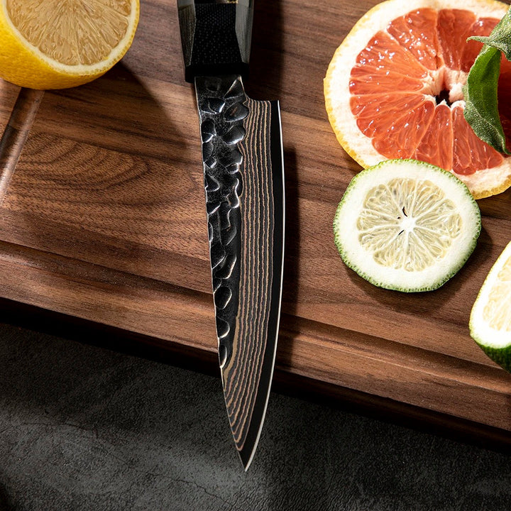 Majestic Knife Handle - Majestic Japanese Copper Damascus Chef Knife with Rare Raffir Noble Handle Handle - Shokunin USA