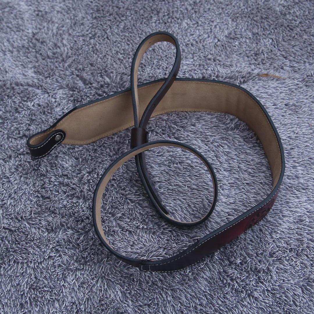Leather Sling - Handmade Tooled Custom Leather Sling - Personalized - Shokunin USA