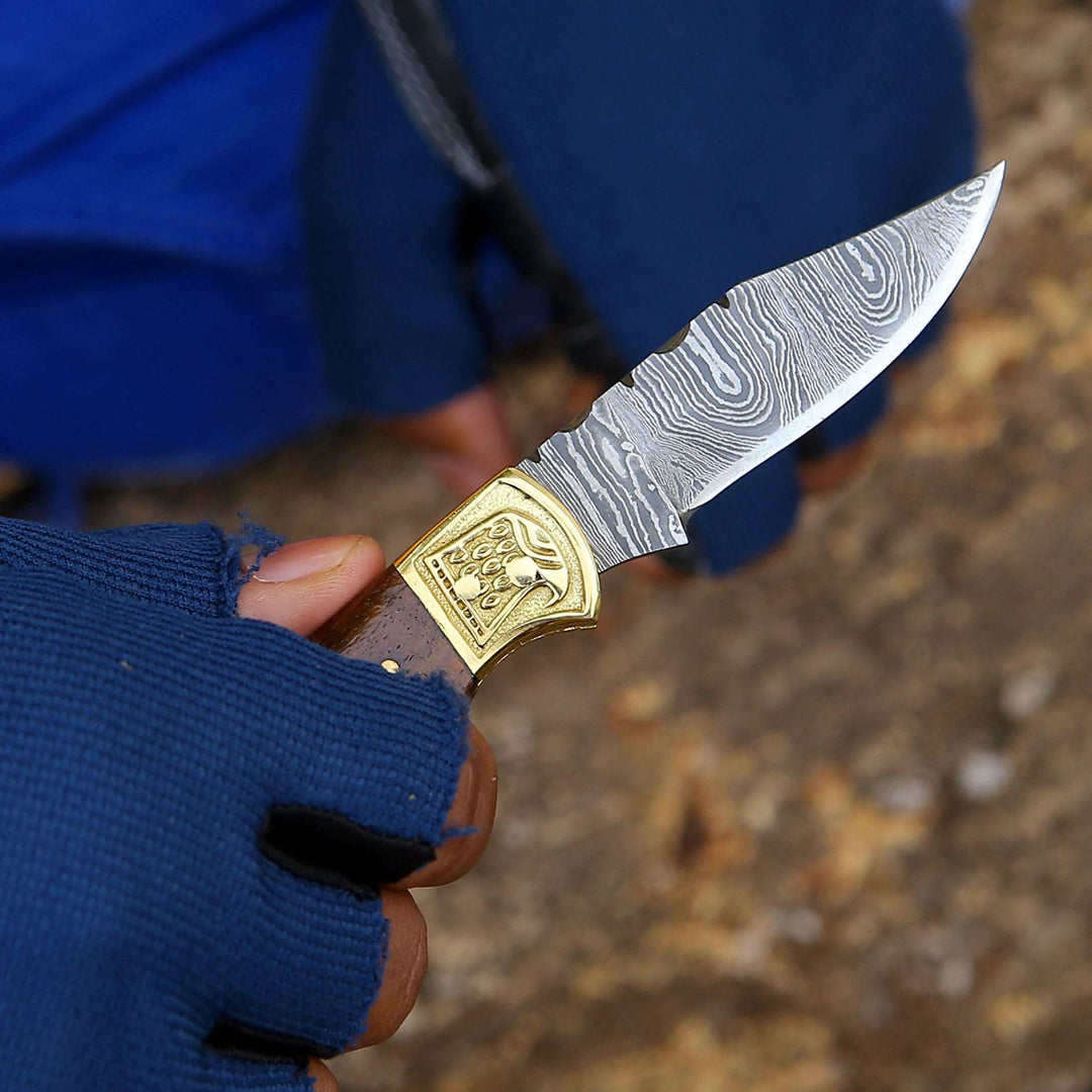 Rose Pocket Knife with Rosewood Handle