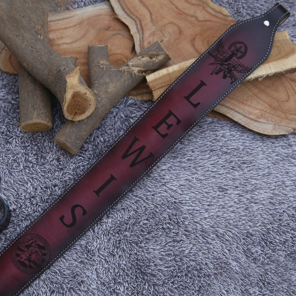Leather Sling - Handmade Tooled Custom Leather Sling - Personalized - Shokunin USA