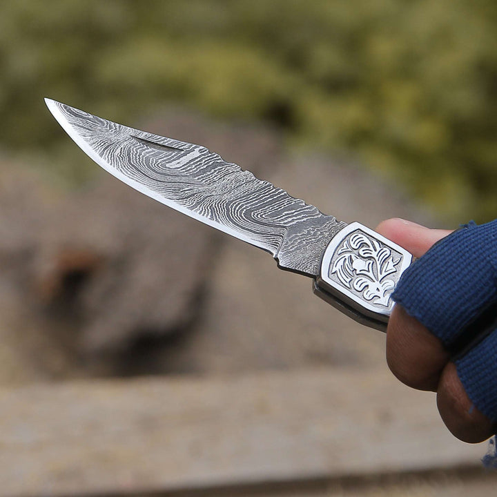 Folding Pocket Knife - Striker Pocket Knife with Pine Cone Handle - Shokunin USA