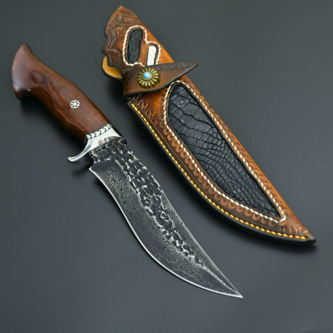Aphrodite Japanese Handle - Aphrodite Japanese Hunting Utility Knife with Exotic Sandalwood Handle - Shokunin USA