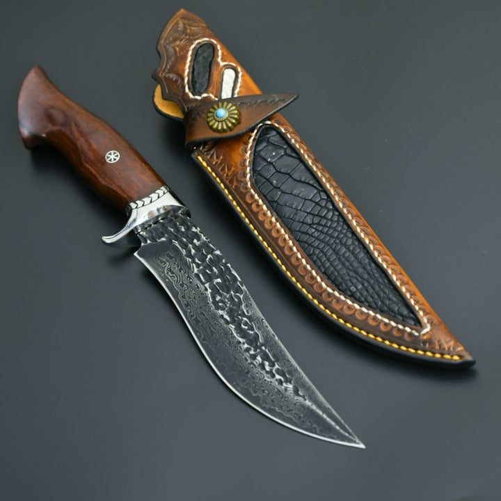 Aphrodite Japanese Handle - Aphrodite Japanese Hunting Utility Knife with Exotic Sandalwood Handle - Shokunin USA