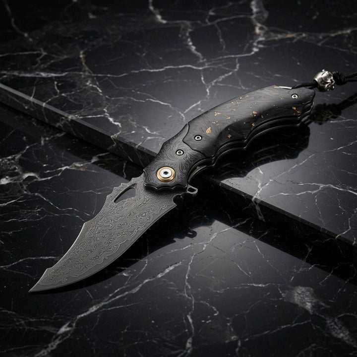 gold pocket knife - Black gold EDC Gentlemen&