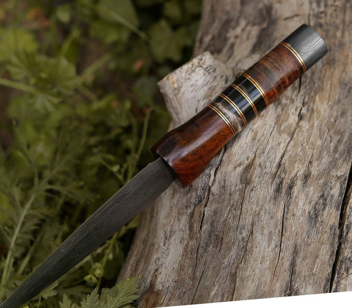 Cloud Dagger knife - Cloud Damascus Dagger with Sheath - Shokunin USA