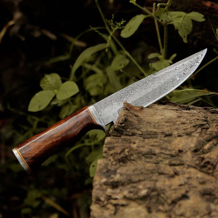 Crucifier Original Knife - Crucifier Original Bowie Knife with Exotic Rosewood Handle - Shokunin USA