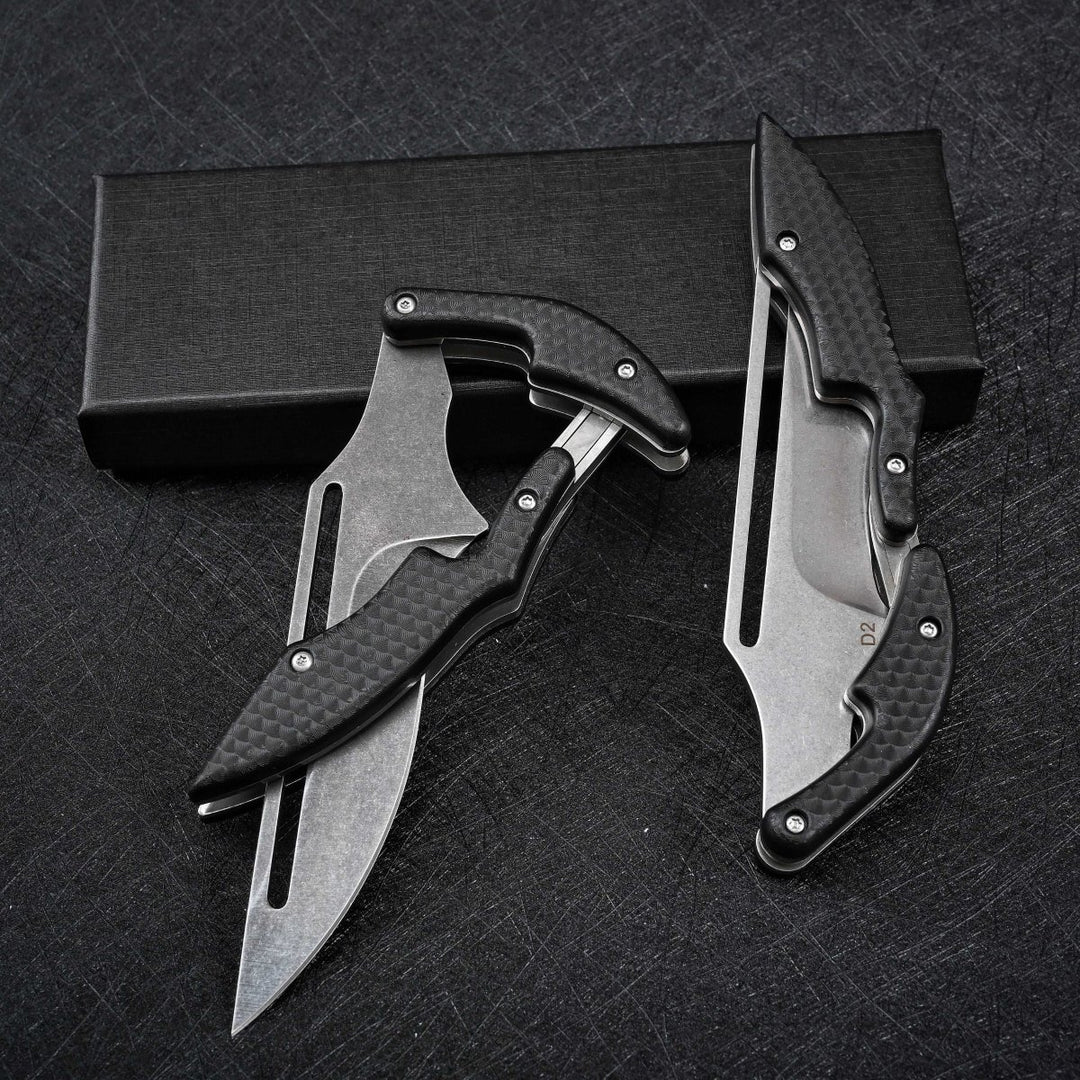 Crux D2 High Carbon Stainless Steel Pocket Knife with Micarta Handle - Shokunin USA