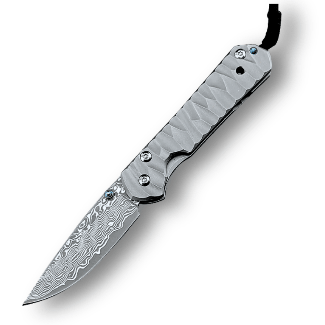 Diamond Japanese Blade - Diamond Japanese EDC Pocket Knife with VG10 Damascus Blade, Titanium Handle &amp; Sheath - Shokunin USA