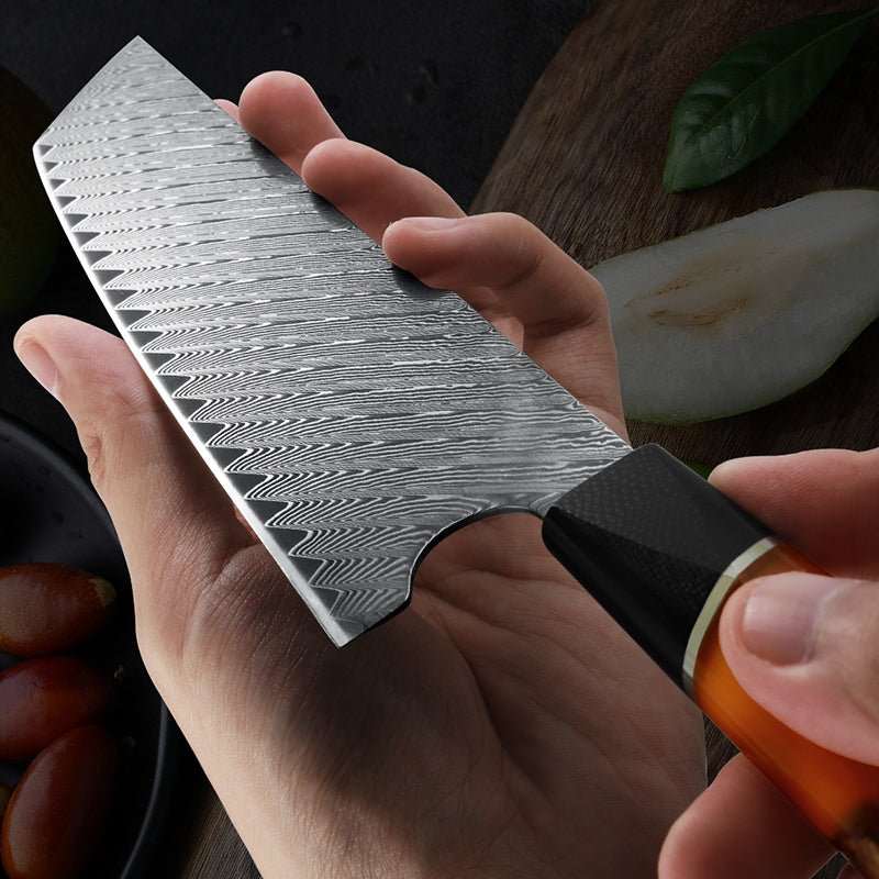 Elite kitchen knife - Elite Series VG10 Damascus Knife Set with Exotic Burl Wood Handle - Shokunin USA