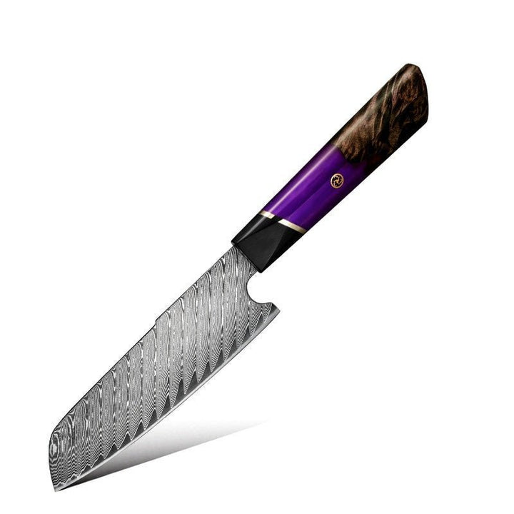 Elite Knife Handle - Elite Series VG10 Damascus Knife Set with Exotic Burl Wood Handle - Shokunin USA