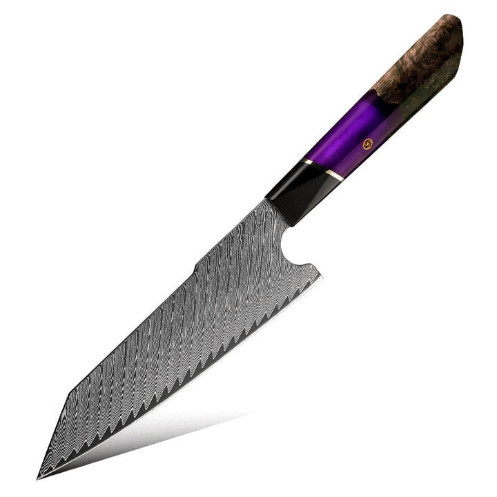 Elite VG10 Knife - Elite Series VG10 Damascus Knife Set with Exotic Burl Wood Handle - Shokunin USA