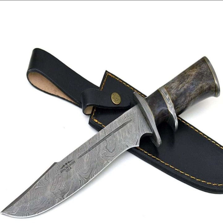 Enigma Bowie Knife - Enigma Survival Bowie Knife with Bone Handle - Shokunin USA