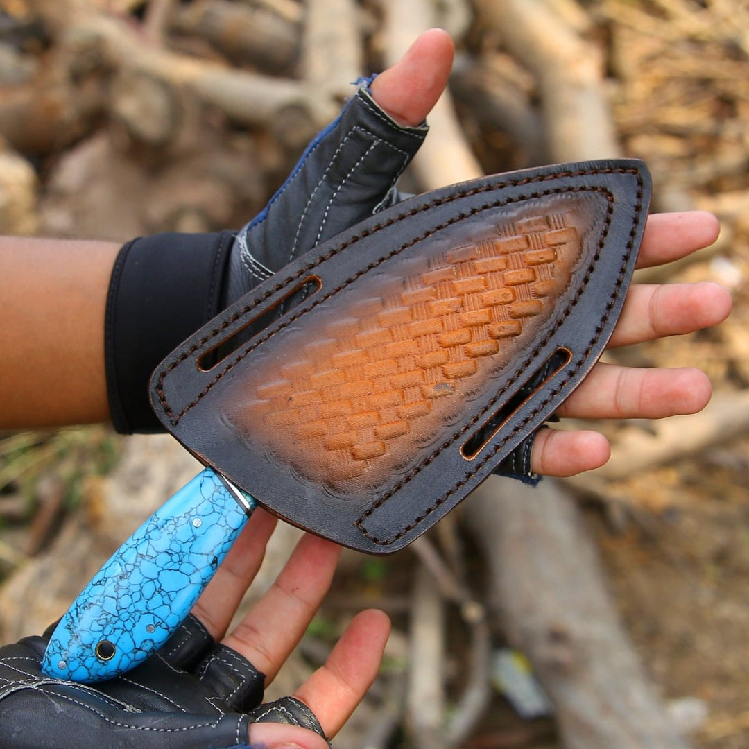 Evoke Leather Sheath - Evoke Handmade Hunting Knife with Leather Sheath - Shokunin USA