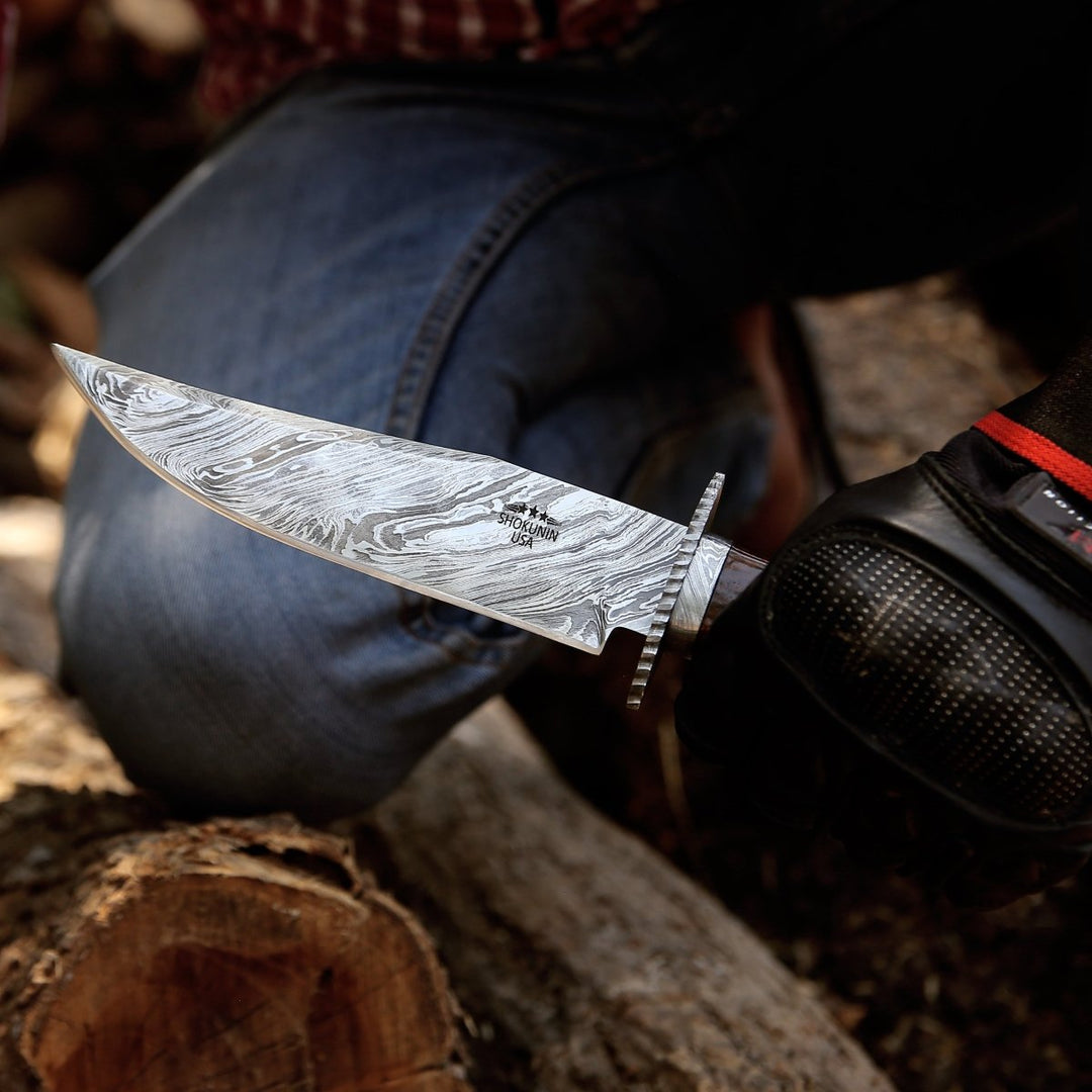 Excelsior Knife knives - Excelsior Hunting Knife with Exotic Rosewood Handle - Shokunin USA