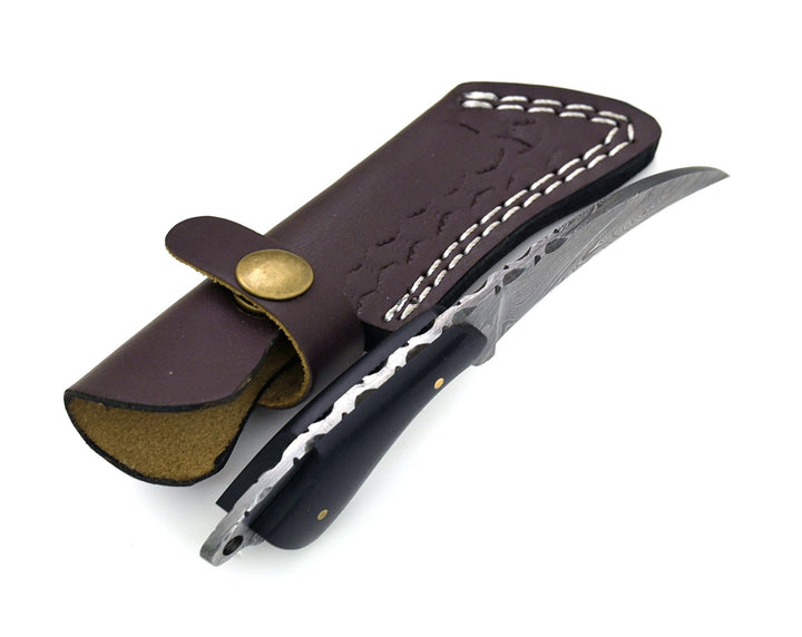 Razorsong Mini Knife - Razorsong Mini Damascus Steel Knife - Shokunin USA