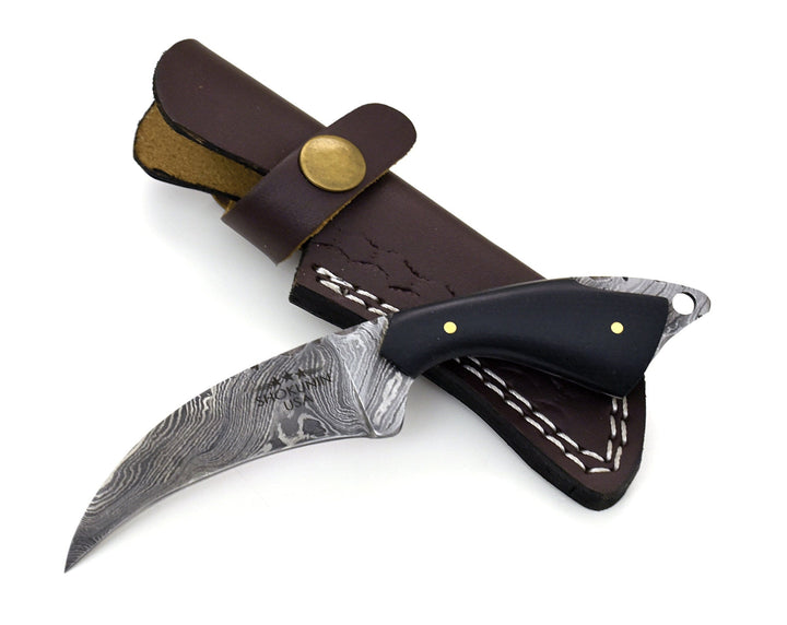 Razorsong Mini Damascus - Razorsong Mini Damascus Steel Knife - Shokunin USA