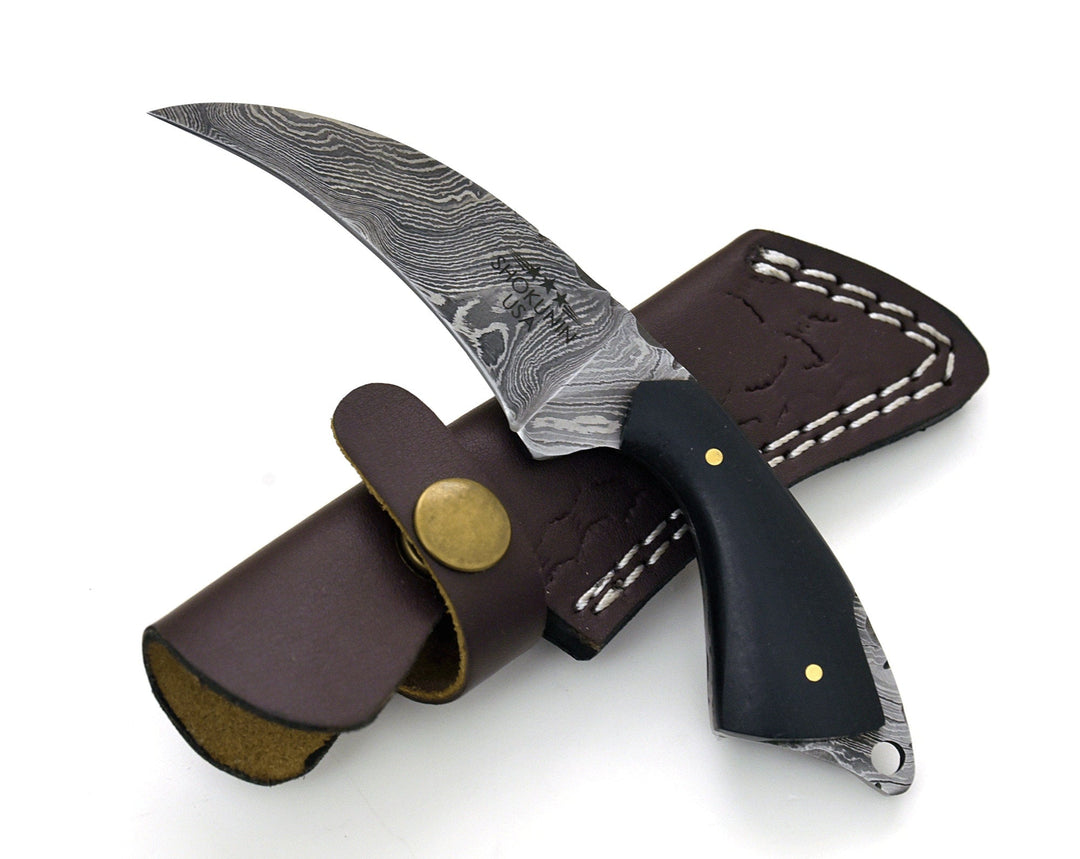 Razorsong Mini Steel - Razorsong Mini Damascus Steel Knife - Shokunin USA