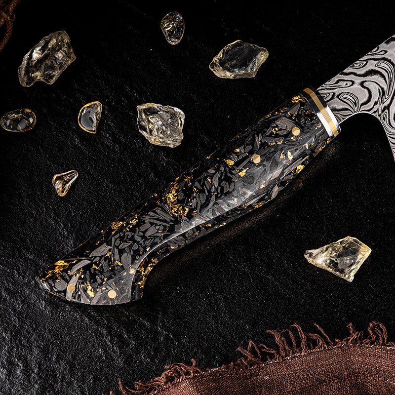 Increda Japanese Handle - Increda Japanese Chef Knife VG-10 Damascus Steel Blade with Carbon Fiber Handle and - Shokunin USA