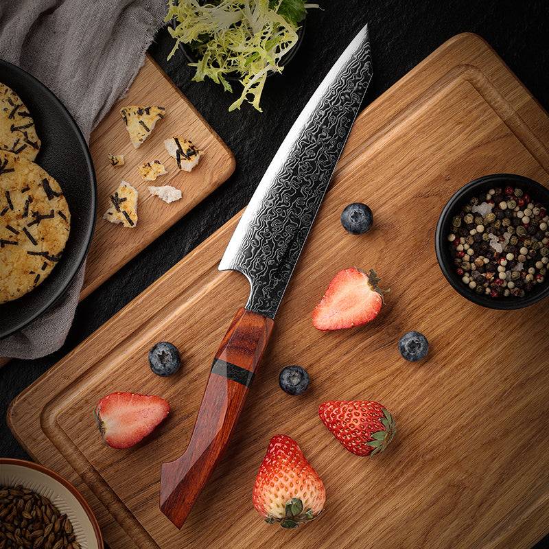 Infinity Sandal Handle - Infinity Japanese Pro Chef Knife Set with Exotic Sandal Wood &amp; Resin Handle - Shokunin USA