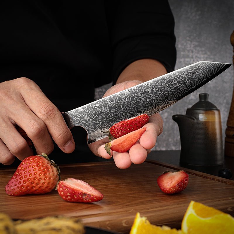 Infinity Sandal knife - Infinity Japanese Pro Chef Knife Set with Exotic Sandal Wood &amp; Resin Handle - Shokunin USA