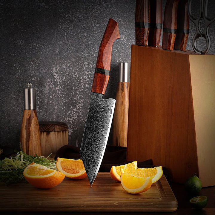 Infinity Resin Handle - Infinity Japanese Pro Chef Knife Set with Exotic Sandal Wood &amp; Resin Handle - Shokunin USA