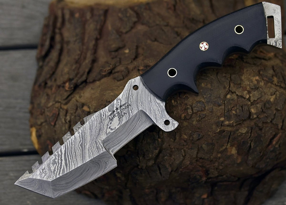 Knightmaker Damascus Steel - Knightmaker Damascus Steel Tracker Knife - Shokunin USA