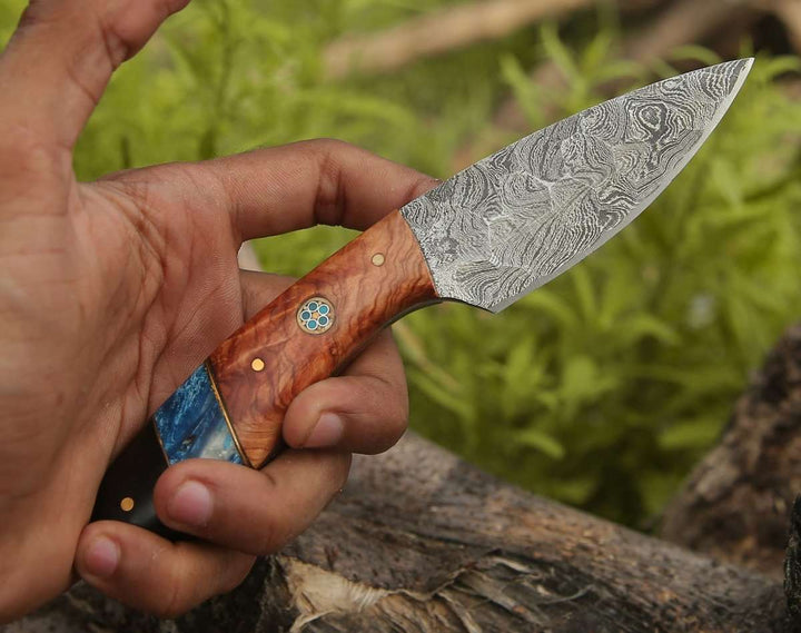 Lightning Carry Knife - Lightning Everyday Carry Knife with Olive &amp; Resin Handle - Shokunin USA