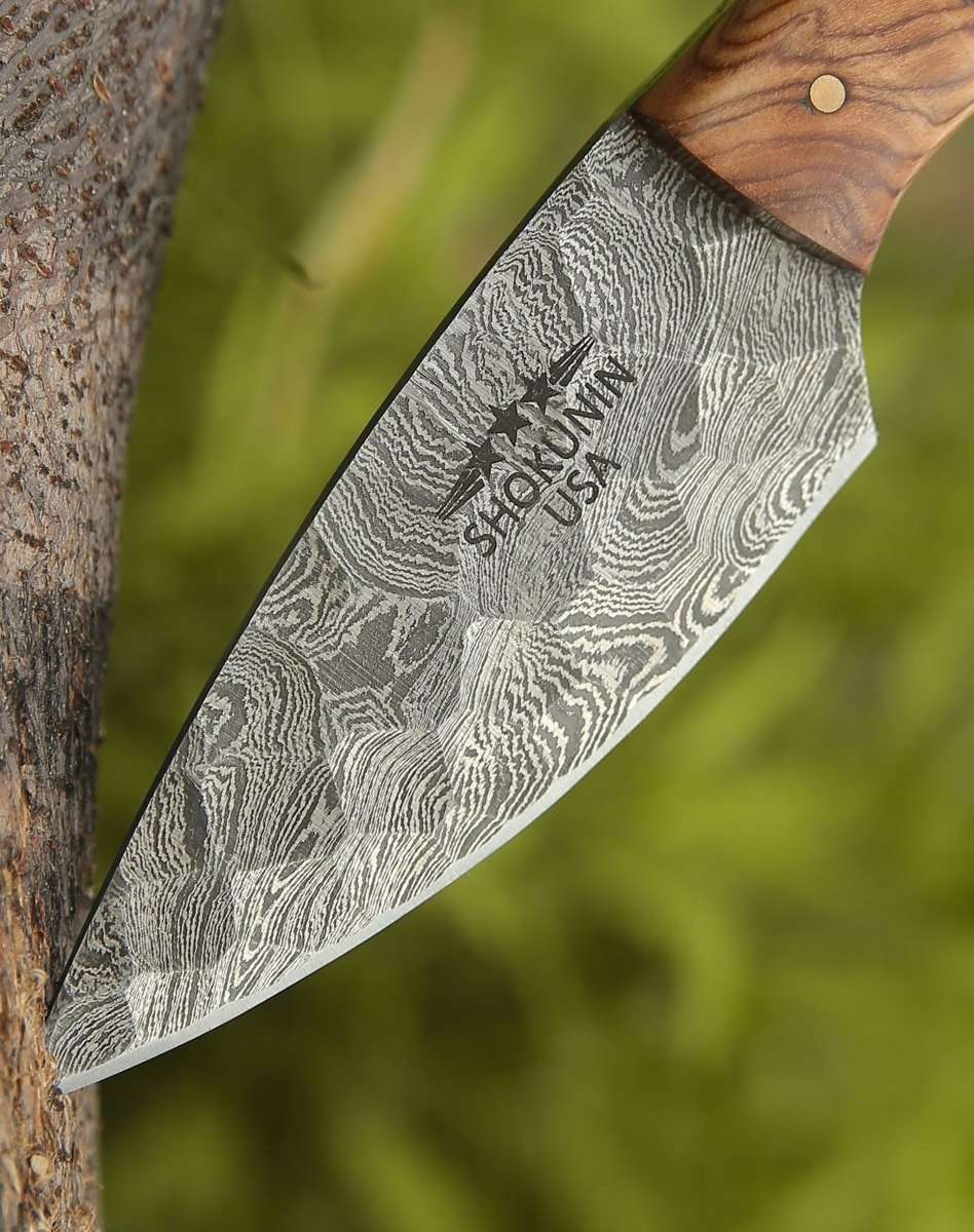 Lightning Everyday knives - Lightning Everyday Carry Knife with Olive &amp; Resin Handle - Shokunin USA