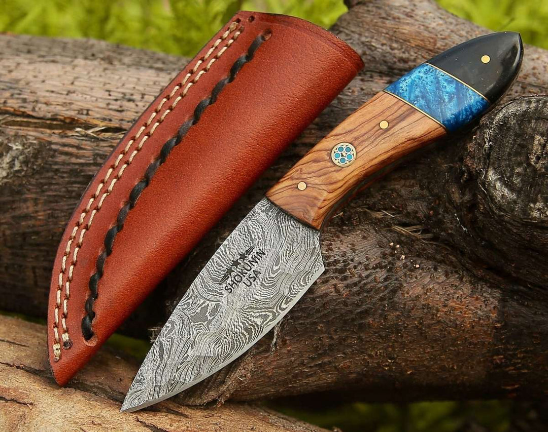Lightning Everyday Carry Knife with Olive & Resin Handle - Shokunin USA