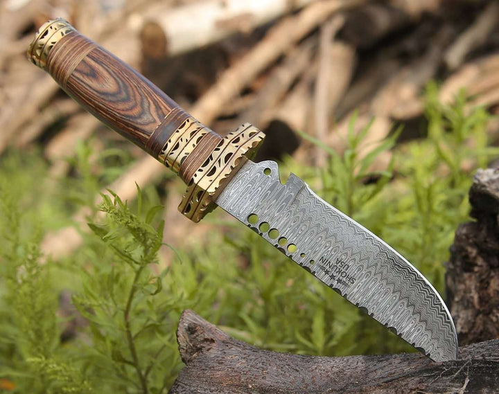 Matrix Knife Handle - Matrix Bowie Knife with Pakkawood Handle - Shokunin USA