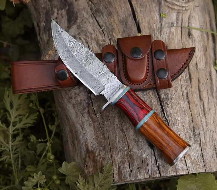 Mirage Hunting knives - Mirage Damascus Hunting Knife with Rosewood Handle - Shokunin USA