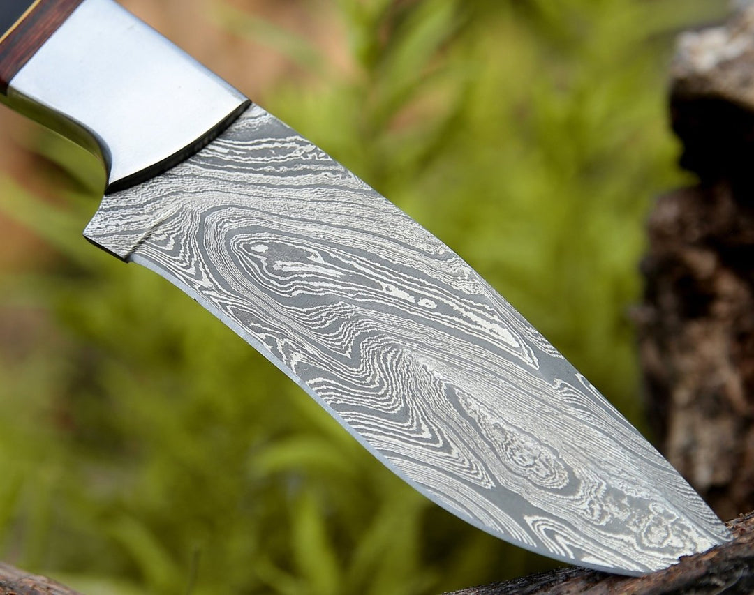 Nimbus Hutning knives - Nimbus Damascus Hutning Knife with Horn &amp; Rose Wood Handle - Shokunin USA