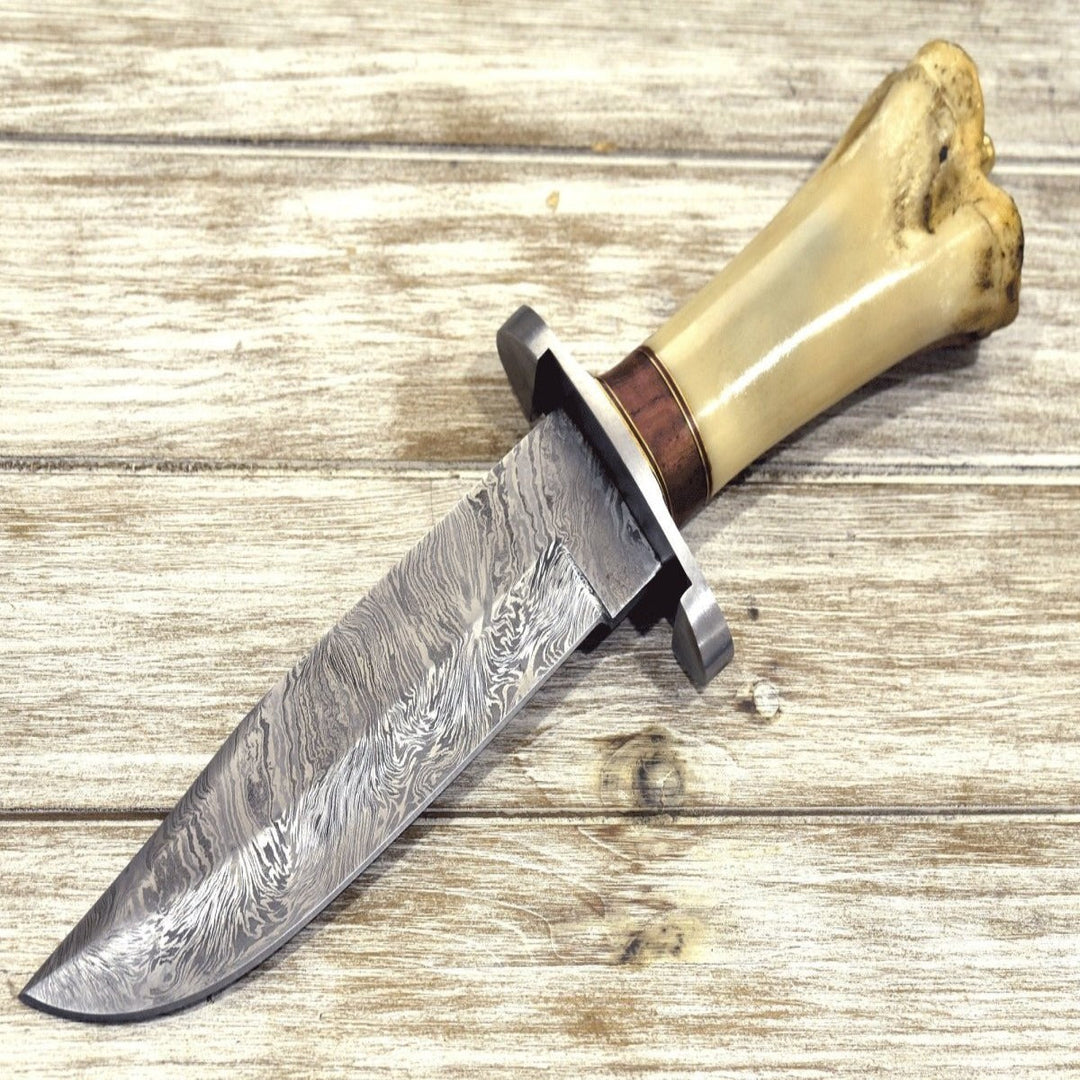 Nirvana Survival Bowie - Nirvana Survival Bowie Knife with Bone Handle - Shokunin USA