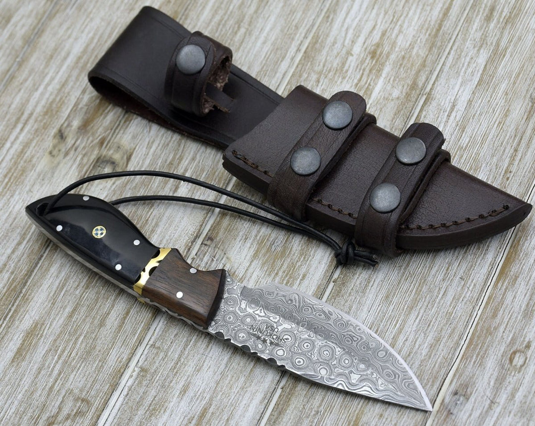 Oathkeeper Deer Handle - Oathkeeper Deer Skinning Knife with Horn &amp; Rosewood Handle - Shokunin USA