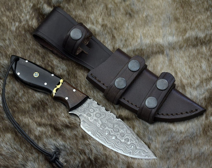 Oathkeeper Deer knives - Oathkeeper Deer Skinning Knife with Horn &amp; Rosewood Handle - Shokunin USA