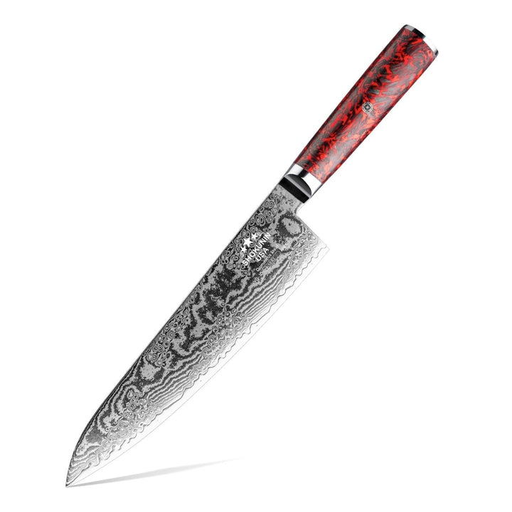 obsidian kitchen knife - Obsidian Japanese Damascus Chef Knife with Carbon Fiber Handle - Shokunin USA