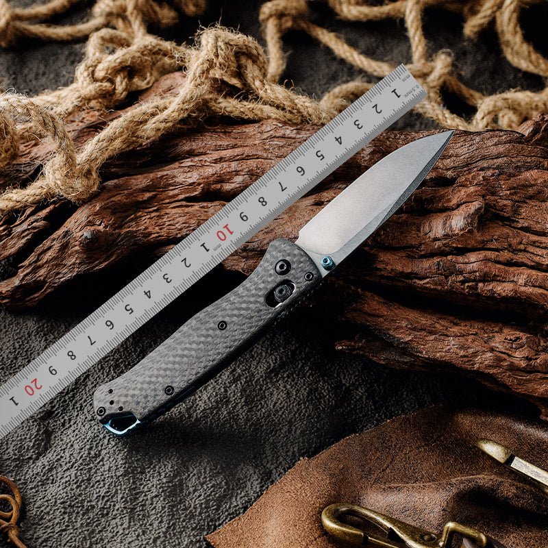 Onyx Steel Knife - Onyx D2 Steel Folding Pocket Knife with Clip &amp; Carbon Fiber Hnadle - Shokunin USA