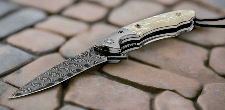 Pearl Japanese knives - Pearl Japanese VG10 Pocket Knife with Clip &amp; Mother of Pearl Handle - Shokunin USA