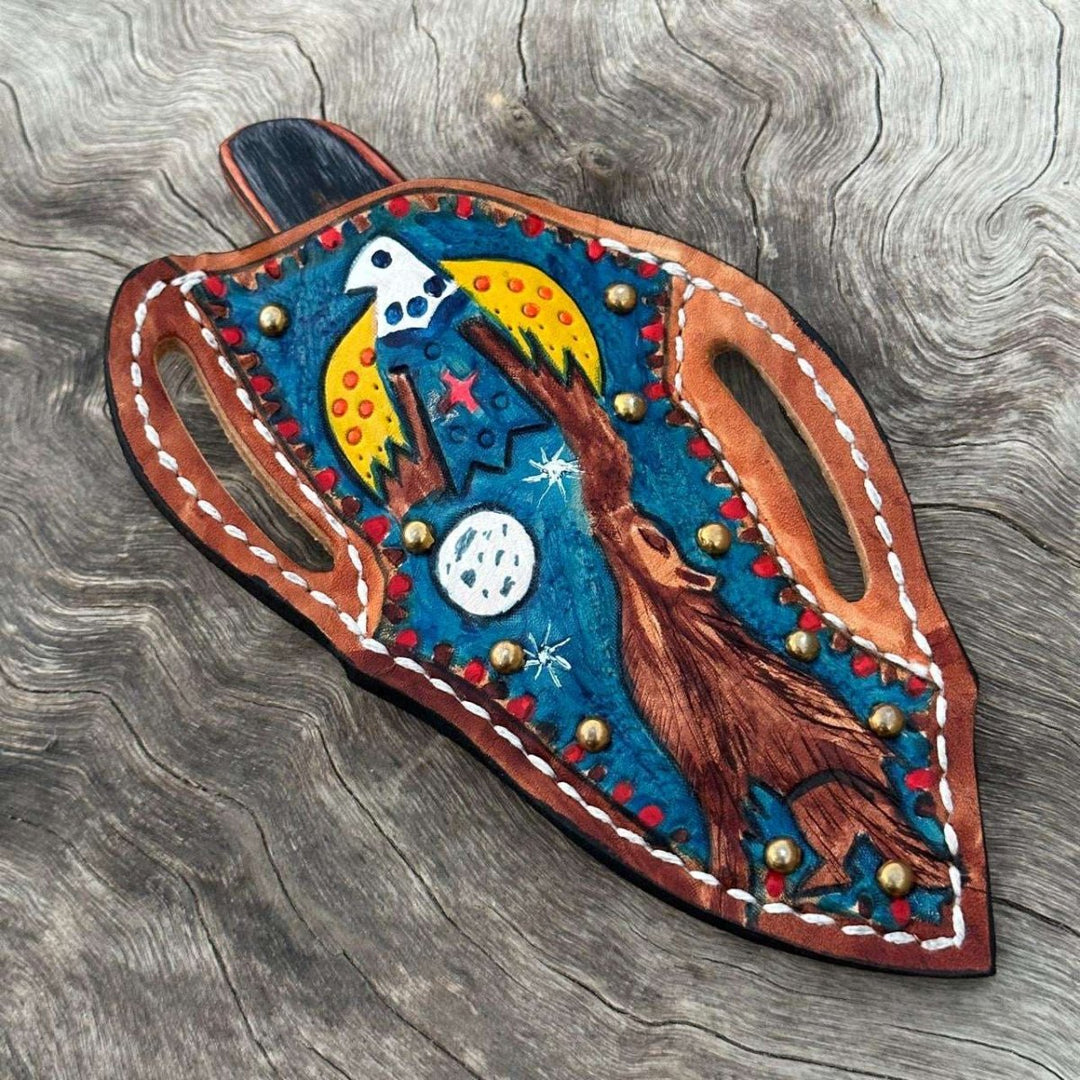 Leather Sheath – Premium Leather Sheath – Fits 4" Blades and Pocket Knives – shokuninusa