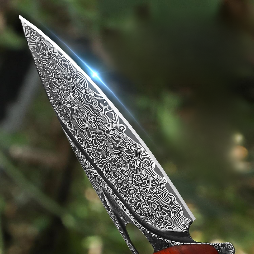 Japanese Damascus Pocket Knife Shokunin USA