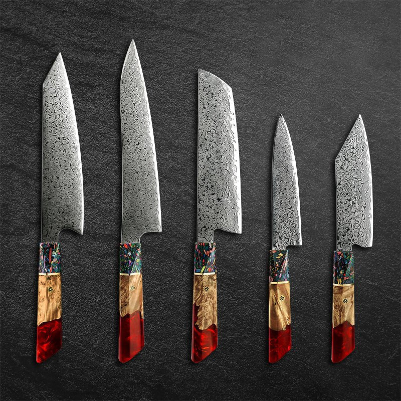 Pristine Japanese Sheath - Pristine Japanese Chef Knife Set with VG-10 Damascus Steel Exotic - Shokunin USA