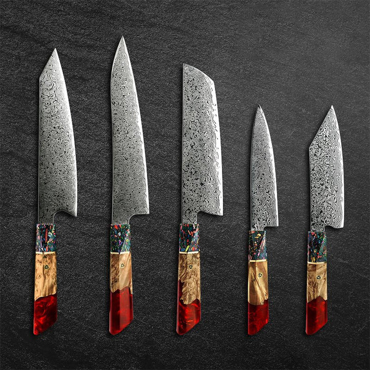 Pristine Japanese Sheath - Pristine Japanese Chef Knife Set with VG-10 Damascus Steel Exotic - Shokunin USA