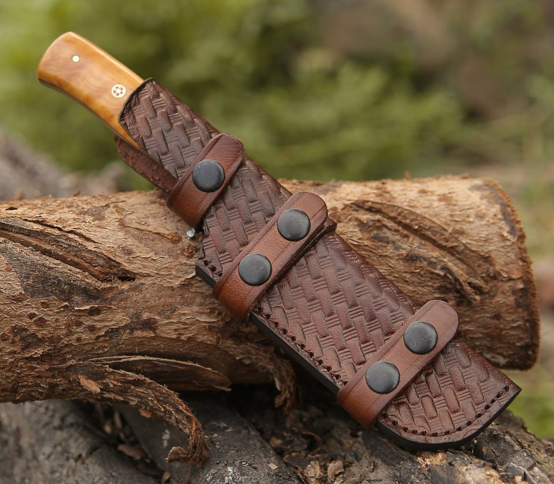 Quantum Camp knives - Quantum Camp Knife with Olive Wood Handle - Shokunin USA