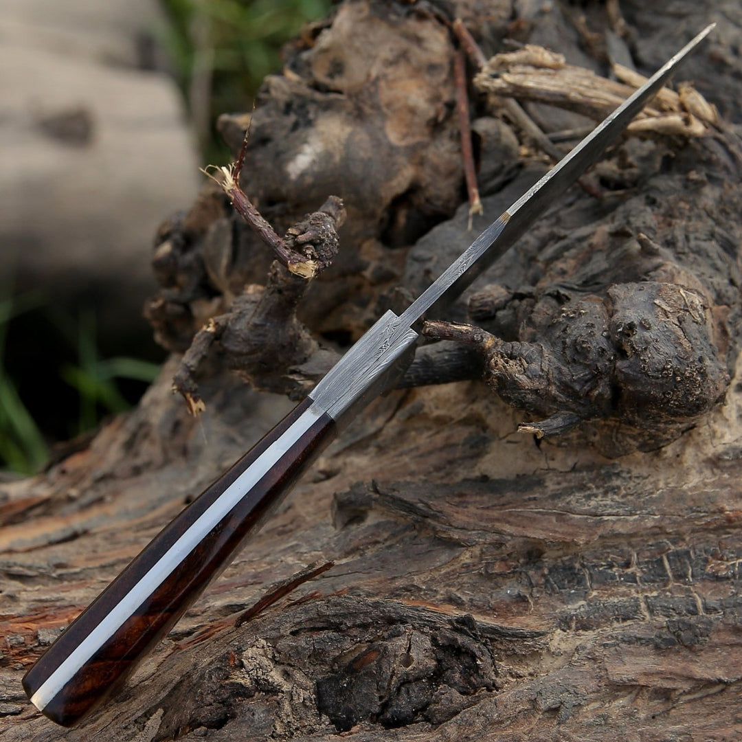 Radiant Hunting Knife - Radiant Damascus Hunting Knife with Rosewood Handle - Shokunin USA