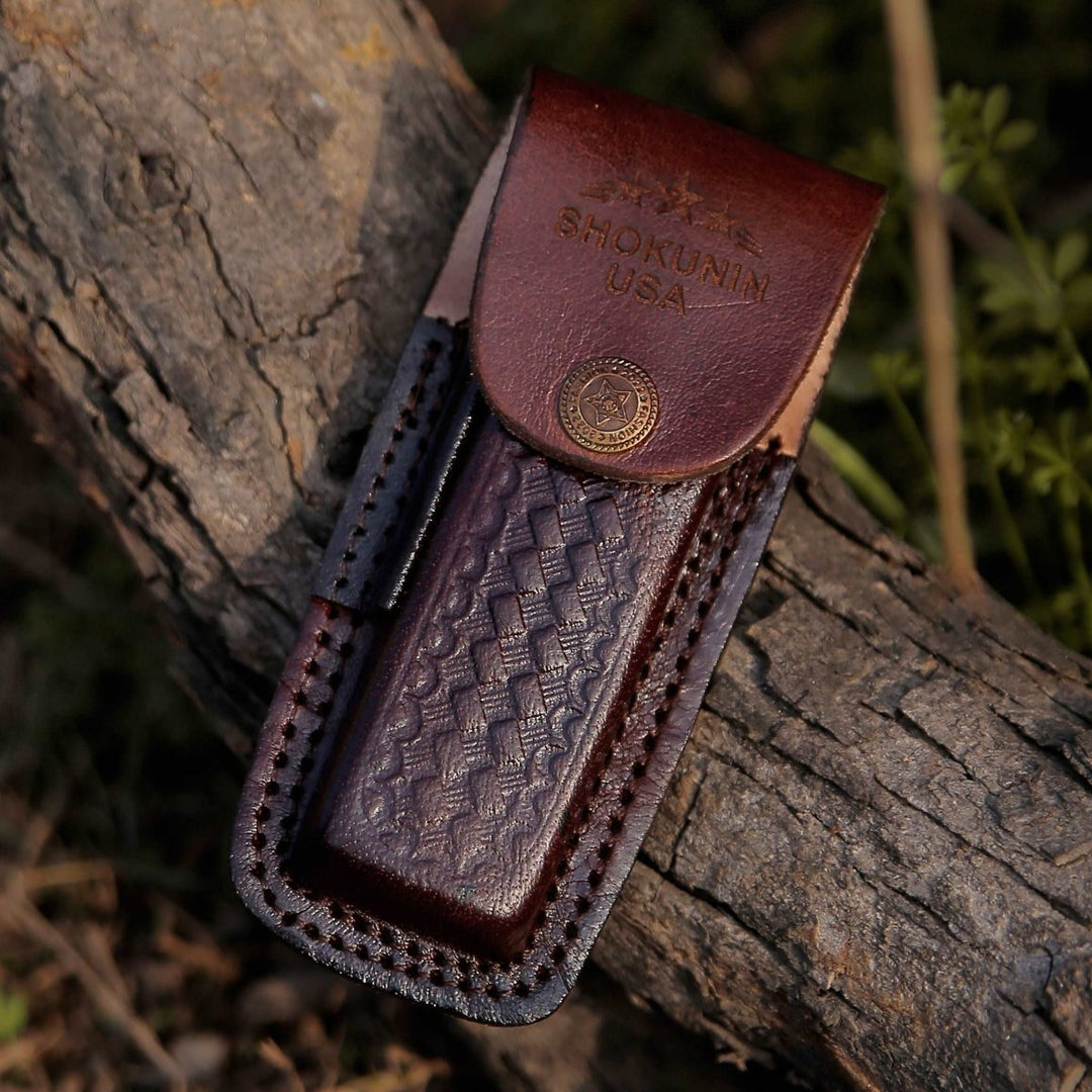 Raze Pocket knives - Raze Pocket Knife Engraved with Exotic Rose Wood Handle - Shokunin USA